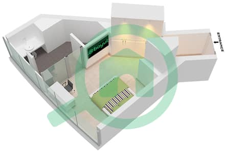 Ciel Tower - Studio Apartment Unit 22 FLOOR 14-17,8-21,24-37 Floor plan