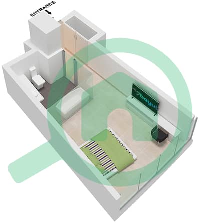 Ciel Tower - Studio Apartment Unit 20 FLOOR 23,38-52 Floor plan
