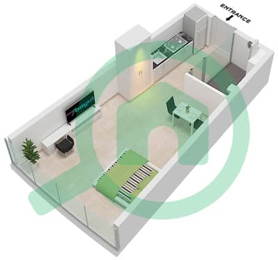 Ciel Tower - Studio Apartment Type 9 FLOOR 54-72 Floor plan