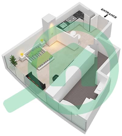 Ciel Tower - Studio Apartment Unit 1 FLOOR 63,66-72 Floor plan