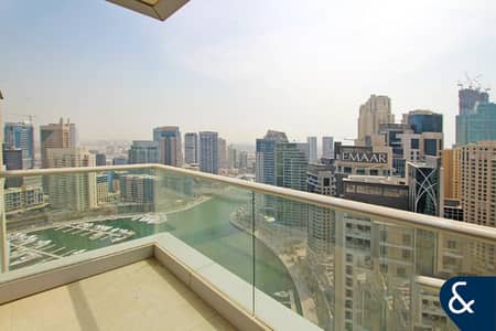 1 Bedroom Flat for Rent in Dubai Marina, Dubai - High Floor | Marina & Sea View | Unfurnished
