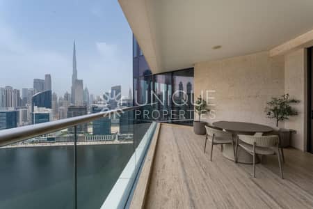 3 Bedroom Flat for Rent in Business Bay, Dubai - Furnished| Full Canal and Skyline View |Half Floor