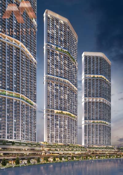 شقة 2 غرفة نوم للبيع في بوكدرة، دبي - A6_DIMOND TOWER_CANAL SIDE_NIGHT VIEW_RENDER. jpg