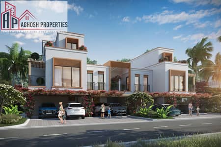 تاون هاوس 3 غرف نوم للبيع في داماك لاجونز، دبي - Mykonos - Front 01 Brown. jpg