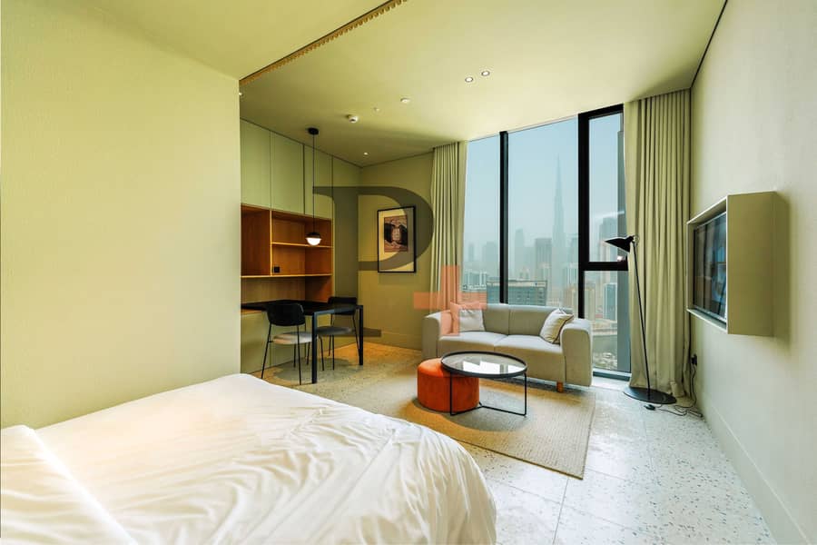 UPSIDE Studio | Furnished, Burj Khalifa View