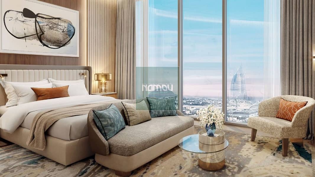 Spacious 2BR + Study in Fairmont Al Marjan | Perfect for Work & Leisure by the Beach