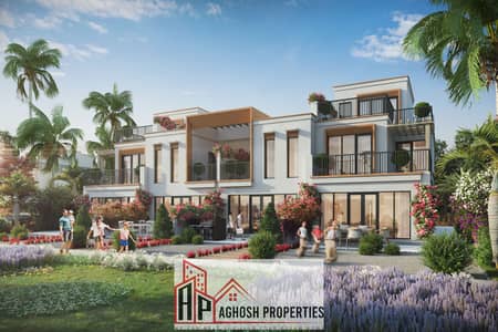 تاون هاوس 3 غرف نوم للبيع في داماك لاجونز، دبي - Mykonos - Rear 01 Brown. jpg