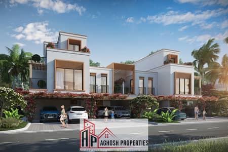 تاون هاوس 3 غرف نوم للبيع في داماك لاجونز، دبي - Mykonos - Front 01 Brown. jpg