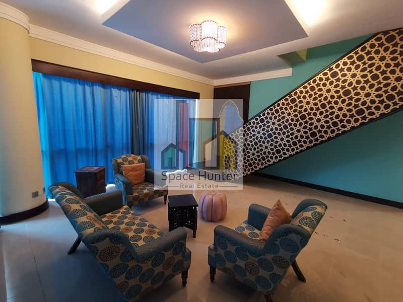 Luxurious Dublex  2BR +majlis  & Fully  furnished  (CHILLER FREE)
