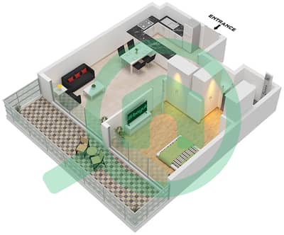 Luma Park Views - 1 Bedroom Apartment Type/unit A / UNIT 02-04,28-31 Floor plan