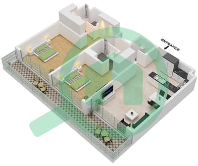 Luma Park Views - 2 Bedroom Apartment Type/unit D / UNIT 01,15 Floor plan