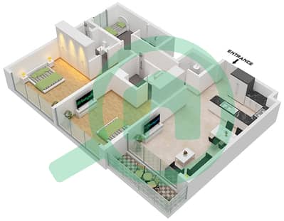 Luma Park Views - 2 Bedroom Apartment Type/unit E / UNIT 17 Floor plan