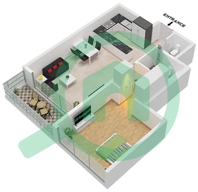 Luma Park Views - 1 Bedroom Apartment Type/unit C / UNIT 05-06,26-27 Floor plan