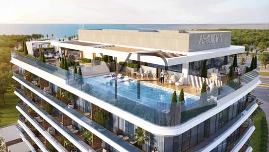 شقة 2 غرفة نوم للبيع في جزيرة المرجان، رأس الخيمة - rooftopInfinityPool. png