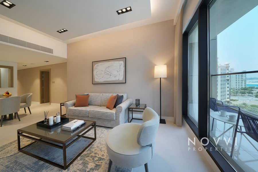 位于朱美拉棕榈岛，新黄金英里3号公寓 1 卧室的酒店式公寓 269388 AED - 11843235