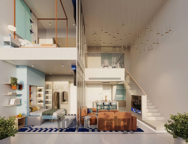 54 46a Two Bed Loft - Bed Open. jpg