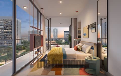 فلیٹ 1 غرفة نوم للبيع في الخليج التجاري، دبي - RV2_20_2BED_TypeB_BedroomB_EF. jpg