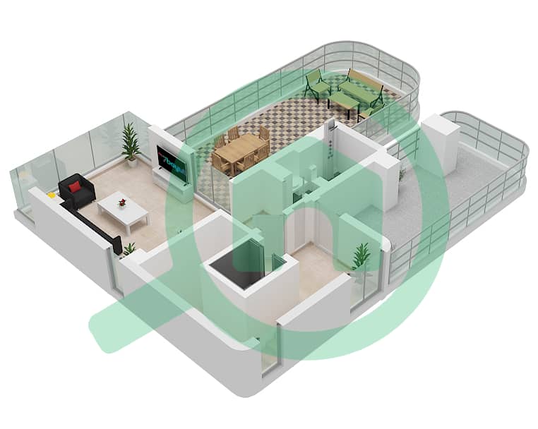 Парк Гейт - Вилла 5 Cпальни планировка Тип 3 Type 3 Floor Second interactive3D