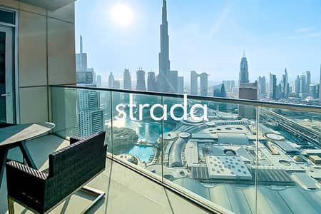 2 Bedroom Flat for Rent in Downtown Dubai, Dubai - High Floor | Furnished | Burj Khalifa view
