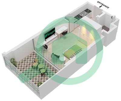 Binghatti Ghost - Studio Apartment Type 1 Floor plan