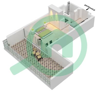 Binghatti Ghost - Studio Apartment Type 2 Floor plan