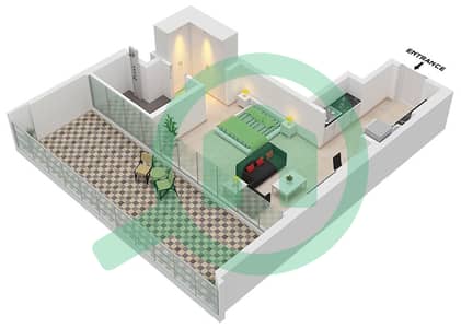 Binghatti Ghost - Studio Apartment Type 3 Floor plan
