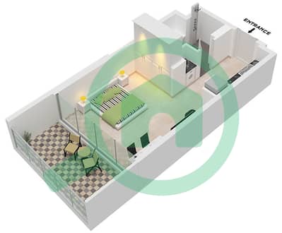 Binghatti Ghost - Studio Apartment Type 5 Floor plan