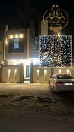 Furnished villa for rent in Al Helio 2, Ajman, 6 master bedrooms, a living room, and a fully furnished hall