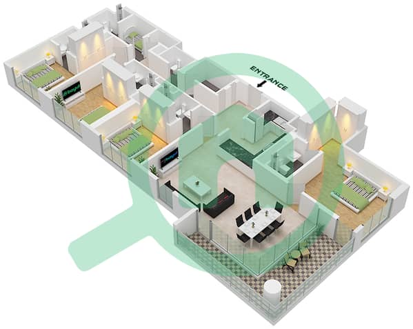 Type A Unit 5 Floor 15-22,24-41 Variant 1 Type A Unit 5 Floor 15-22,24-41 Variant 1