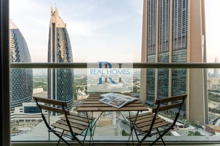شقة 1 غرفة نوم للايجار في مركز دبي المالي العالمي، دبي - Balcony 1. jpg