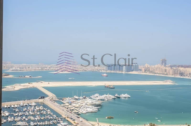 Full Sea and Palm View | Large 2 Beds |Unfurnished