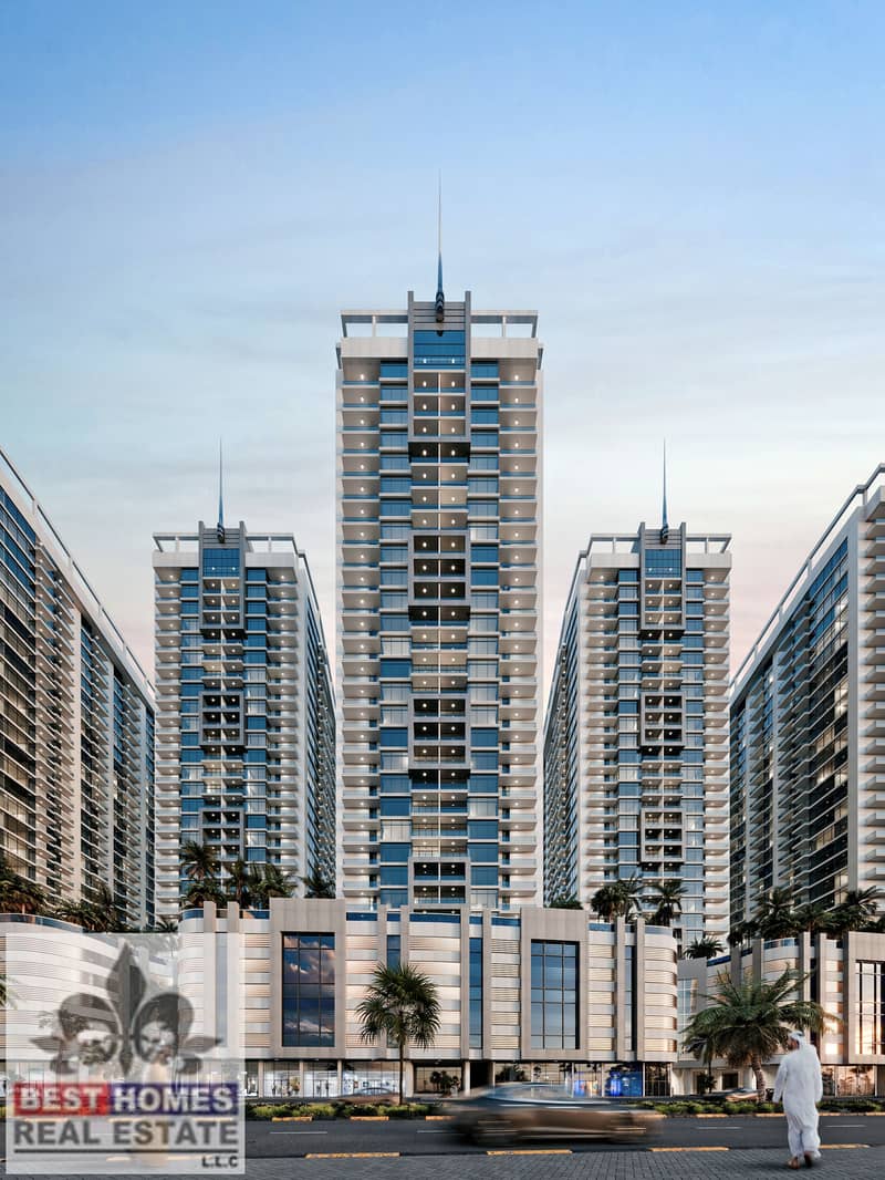 3 Ajman Creek Towers Single Tower View. jpg