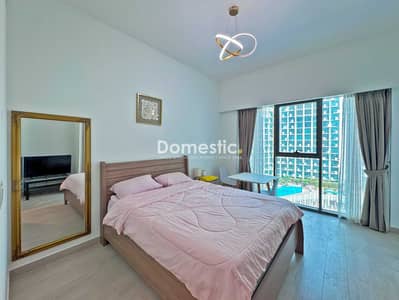 Studio for Rent in Al Jaddaf, Dubai - Studio + Balcony | Pool and Burj View| High Floor