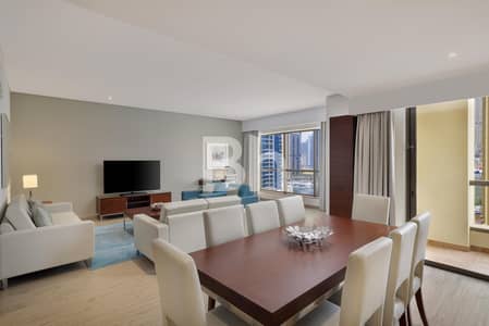 3 Bedroom Hotel Apartment for Rent in Jumeirah Beach Residence (JBR), Dubai - Direct Beach Access | Marina View | Bills Included