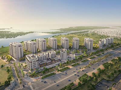 2 Cпальни Апартамент Продажа в Яс Айленд, Абу-Даби - ALDAR_Ansam2_CGI03_Aerial_04. jpg