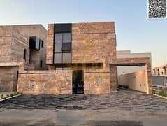 Modern villa for sale, two floors and a roof, including registration and ownership fees, and a large area - 6 rooms near Sheikh Mohammed bin Zayed Roa