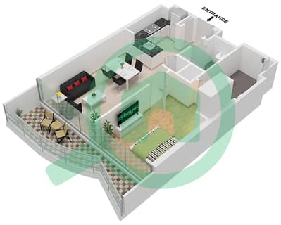 Volta - 1 Bedroom Apartment Type C1M-C10M FLOOR 2-8,10-18 Floor plan