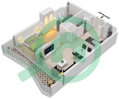 Volta - 1 Bedroom Apartment Type C11-C20 FLOOR 19-28 Floor plan