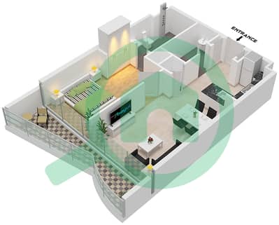 Volta - 1 Bedroom Apartment Type C31-C41 FLOOR 40-50 Floor plan