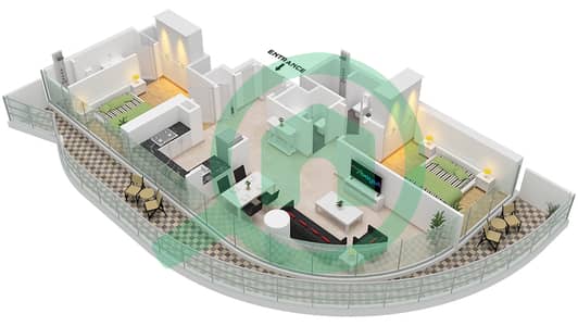 Volta - 2 Bedroom Apartment Type A1M-A10M,A39M FLOOR 2-8 Floor plan