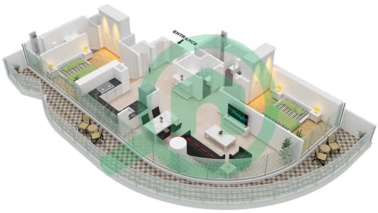 Volta - 2 Bedroom Apartment Type A11M-A20M FLOOR 20-29 Floor plan