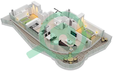 Volta - 2 Bedroom Apartment Type A31M-A38M,A40M FLOOR41-50 Floor plan