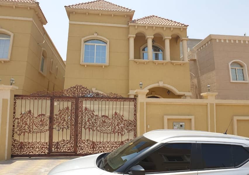 Villa for rent in Ajman area Muwaihat two floors are still living in air conditioners