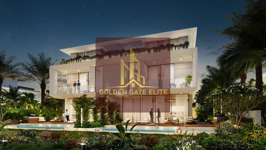 5 Bedroom Villa for Sale in Ajmal Makan City - Sharjah Waterfront, Sharjah - Villa_01 Rear night view P. jpg