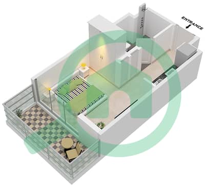 Azizi Venice 10 Building B - Studio Apartment Type B Floor plan