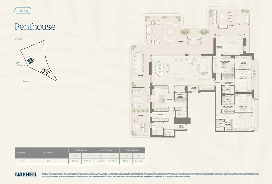 4 BR floor plan
