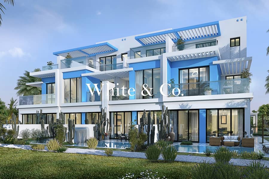 位于大马士革湖住宅，圣托里尼别墅 5 卧室的联排别墅 4000000 AED - 12353289