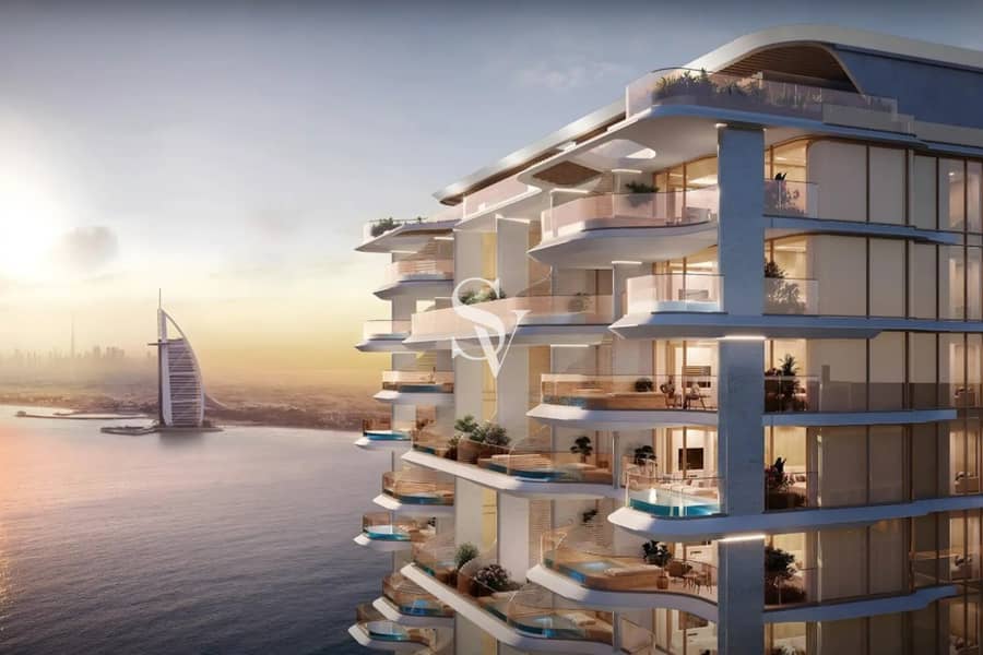 位于朱美拉棕榈岛，新月城，Vitalia by Pinnacle 3 卧室的顶楼公寓 13000000 AED - 12353820