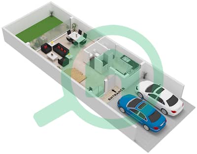 المخططات الطابقية لتصميم النموذج TH12-M فیلا 3 غرف نوم - كاميليا