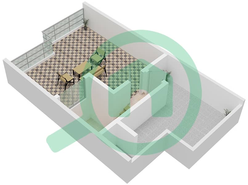 المخططات الطابقية لتصميم النموذج TH12-M فیلا 3 غرف نوم - كاميليا TH12-M Floor Roof interactive3D